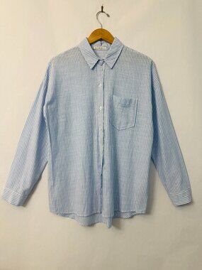 Be Cool Cotton Shirt Long Sleeve Collared Front Pocket